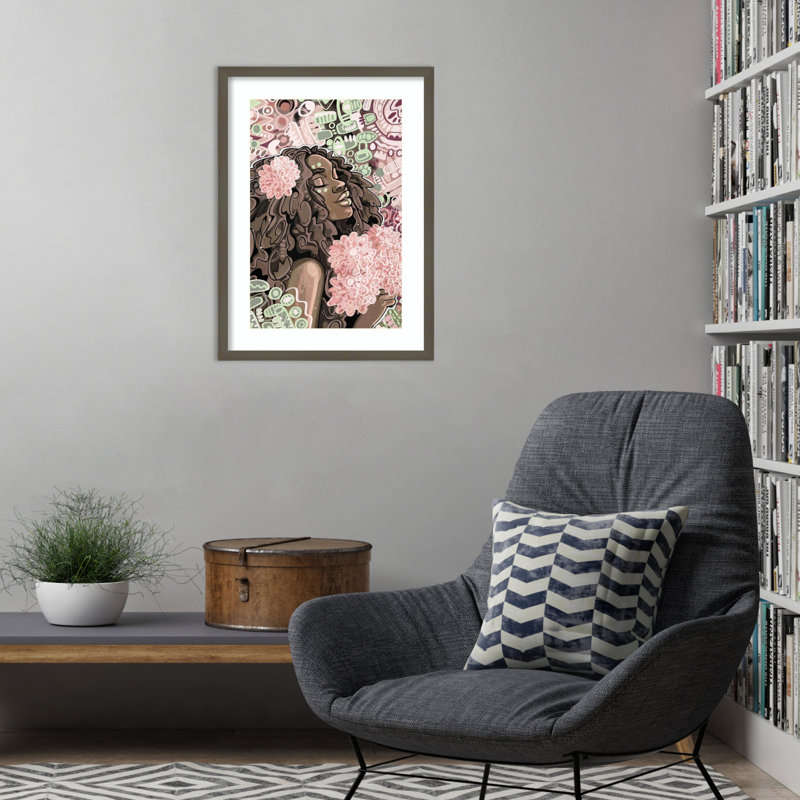«Kanai Lady» par Justin Copeland, impression sur bois encadrée, H 25 po x l 19 po