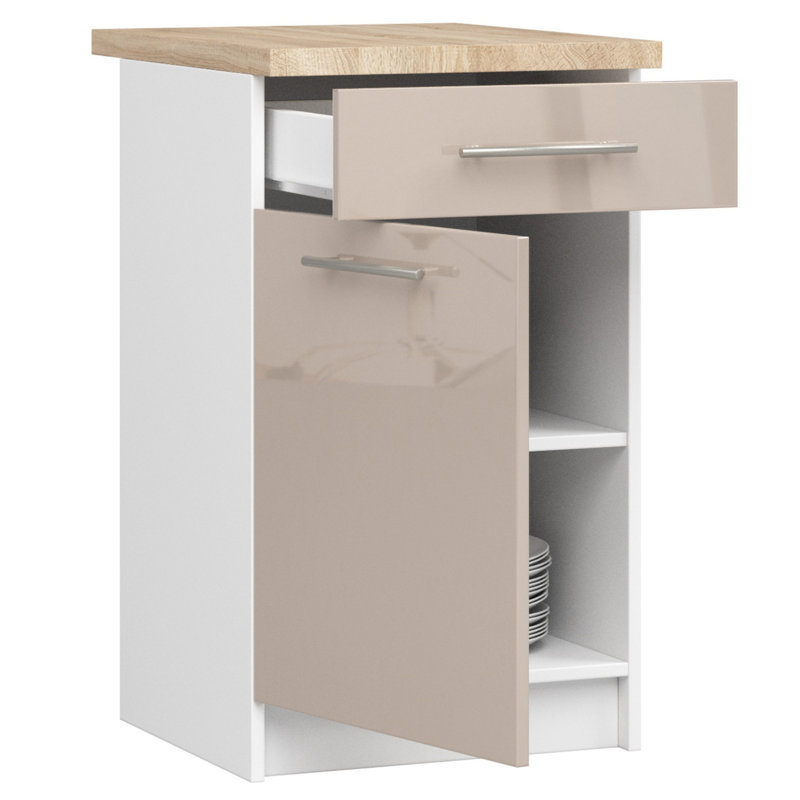 Kuch-Oliwia-Cap 85Cm H x 46Cm D Particleboard Base Cabinet, 85cm H x 50cm W x 46cm D