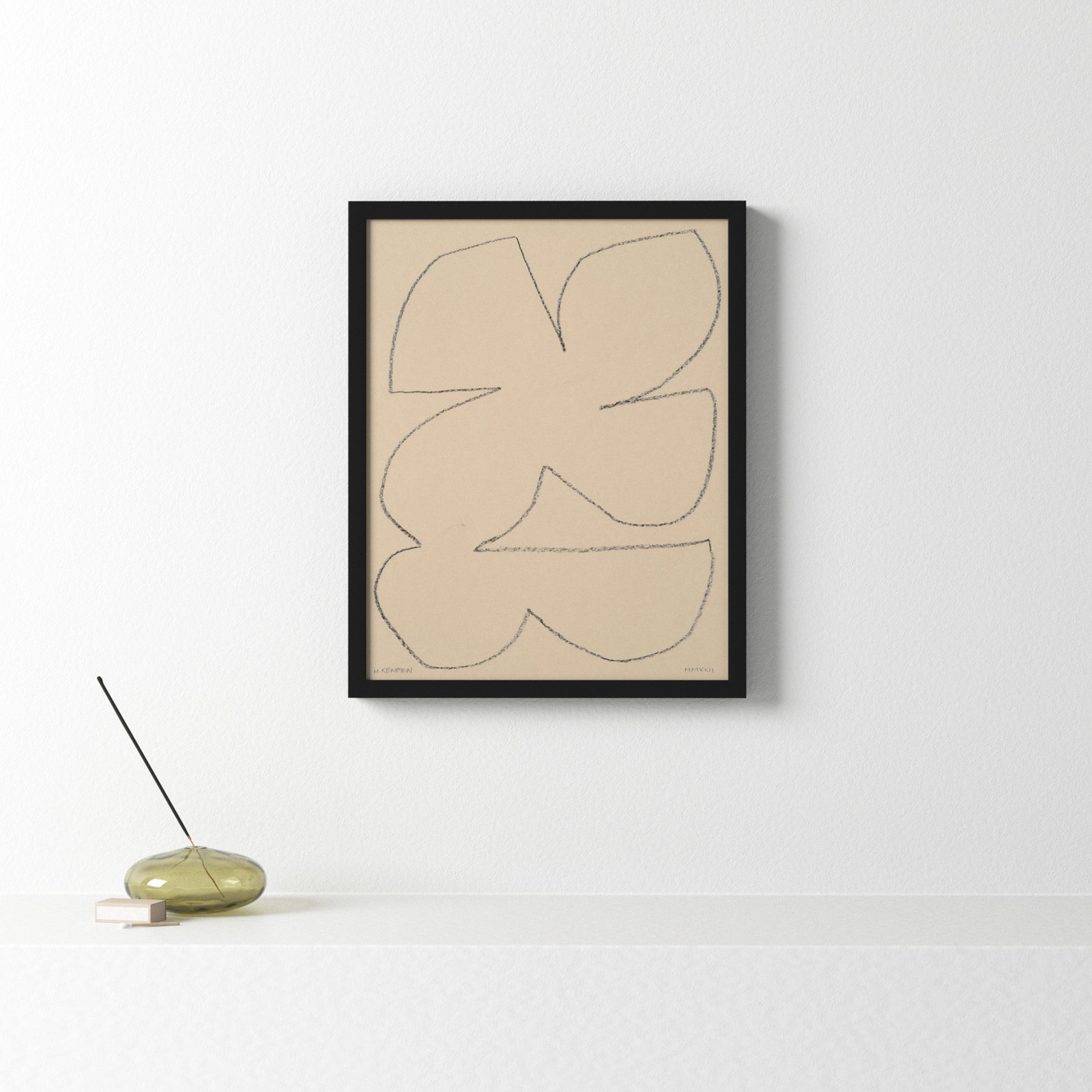 Outlines 4 by Michael Kempen, Black Framed, 16" W x 20" H