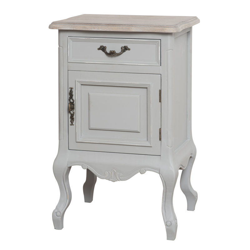 Desimone 45cm W Solid + Manufactured Wood Bedside Table