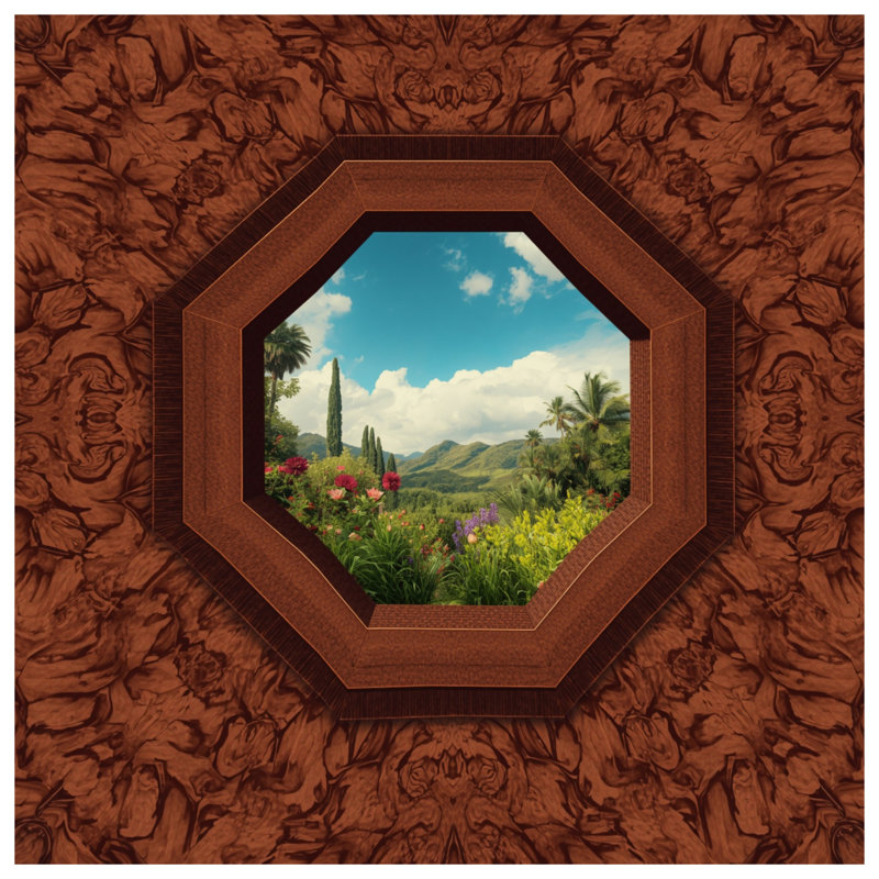 Housses de couette octogonales pour paysage, Grand lit
