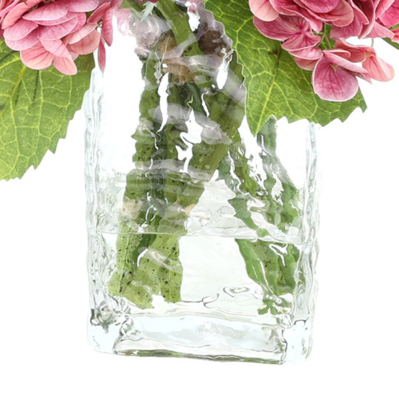 Arrangement d'hortensias et de dahlia Real Touch, Rose