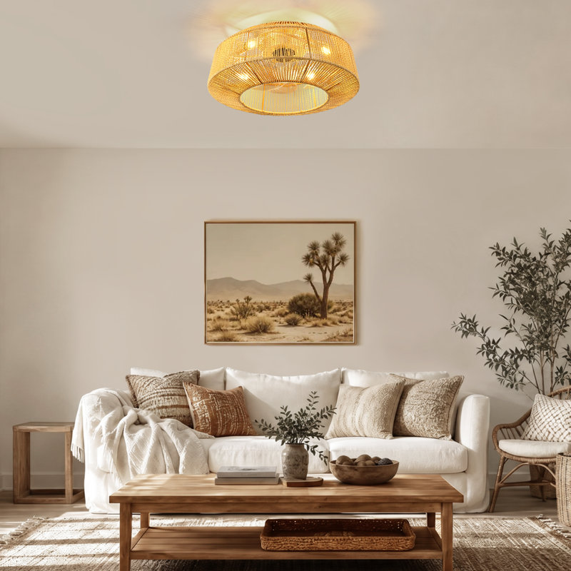 Ventilateur de plafond en cage 19,7 po avec télécommande