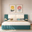 Upholstered Platform Bed With Shelves-150216829-150216828