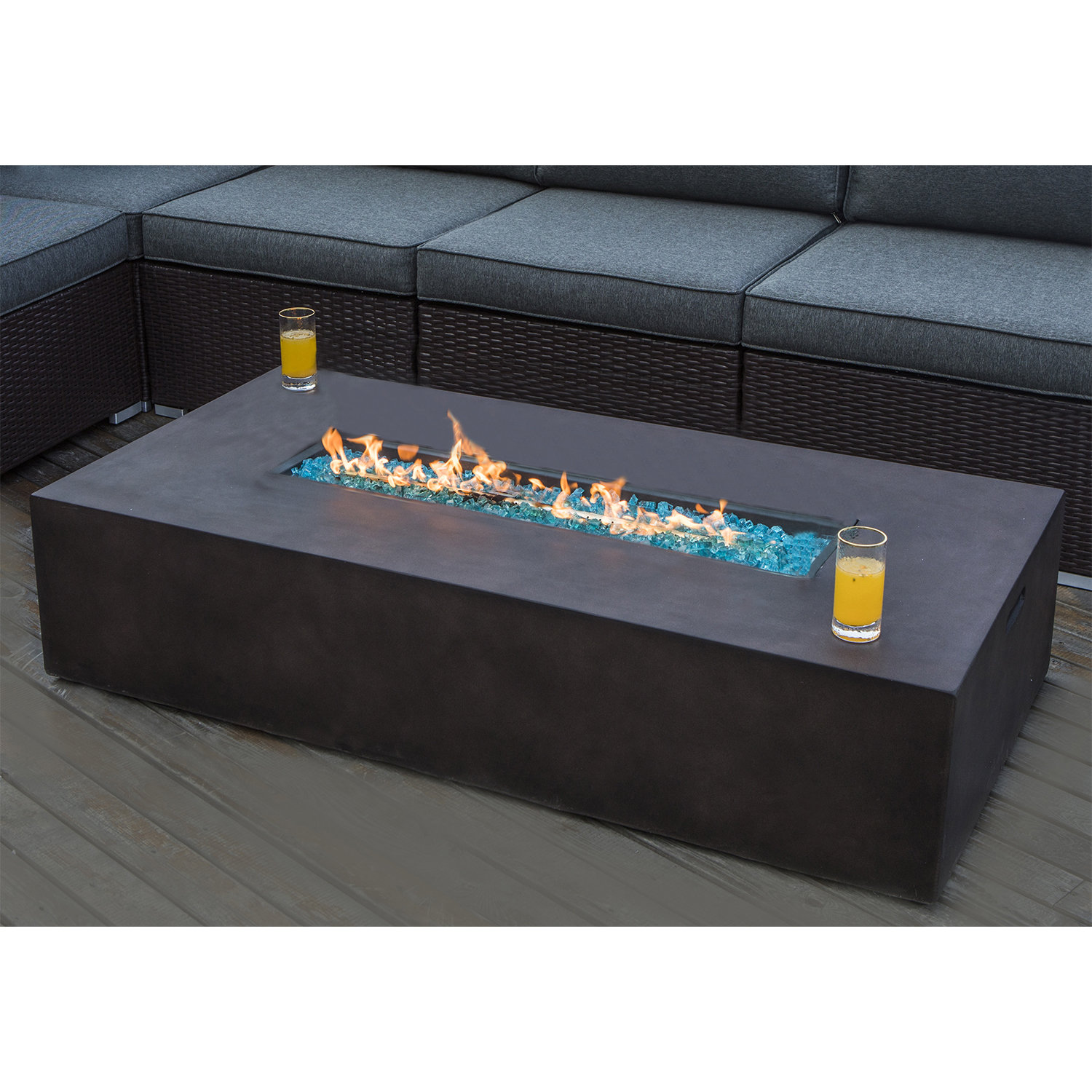 Trent Austin Design® Kinzie Compact Concrete Propane Fire Pit Table ...