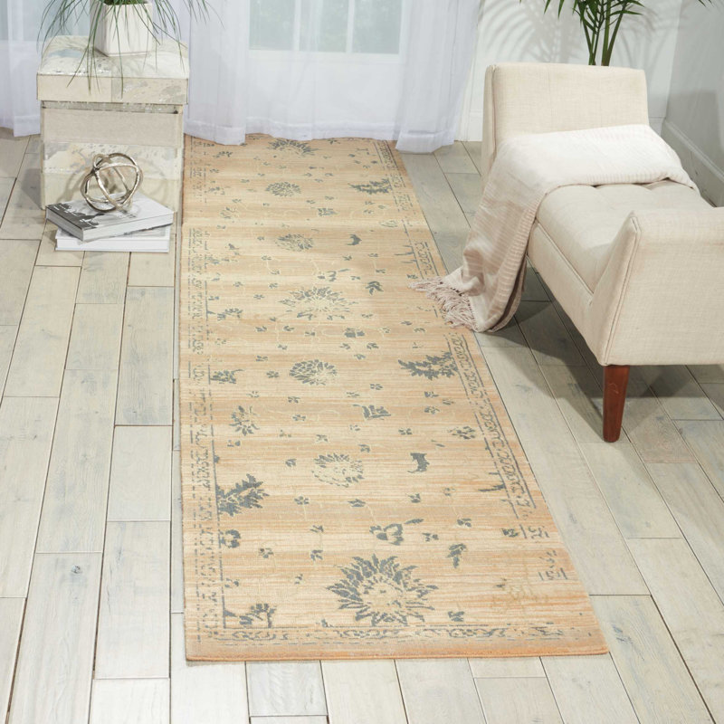 Tapis éclectique brun Dewitt, Tapis de couloir 2 pi 5 po x 10 pi