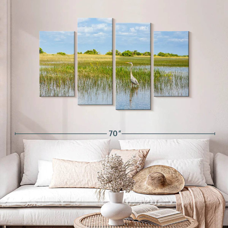 Oiseau dans le parc national des Everglades, 32" H x 52" W