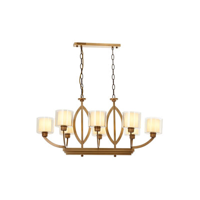 Demps 8 - Light Shaded LED Chandelier