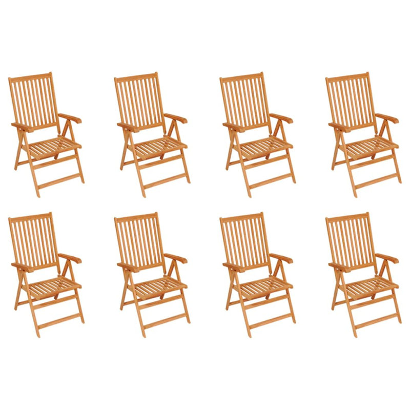 Chaise de jardin inclinable en teck Brault, Brun