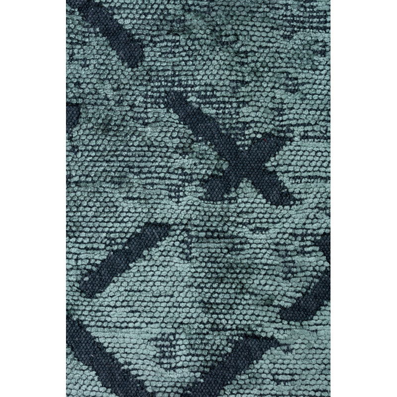 Rapture Blue/Black Abstract Luxury Area Rug, Rectangle 7'10" x 11'2"