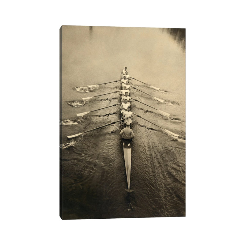Rowing Crew, Early 20th Century - Wall Art Print - Wrapped Canvas, 26" x 18", Gallery Wrapped Canvas, No Frame