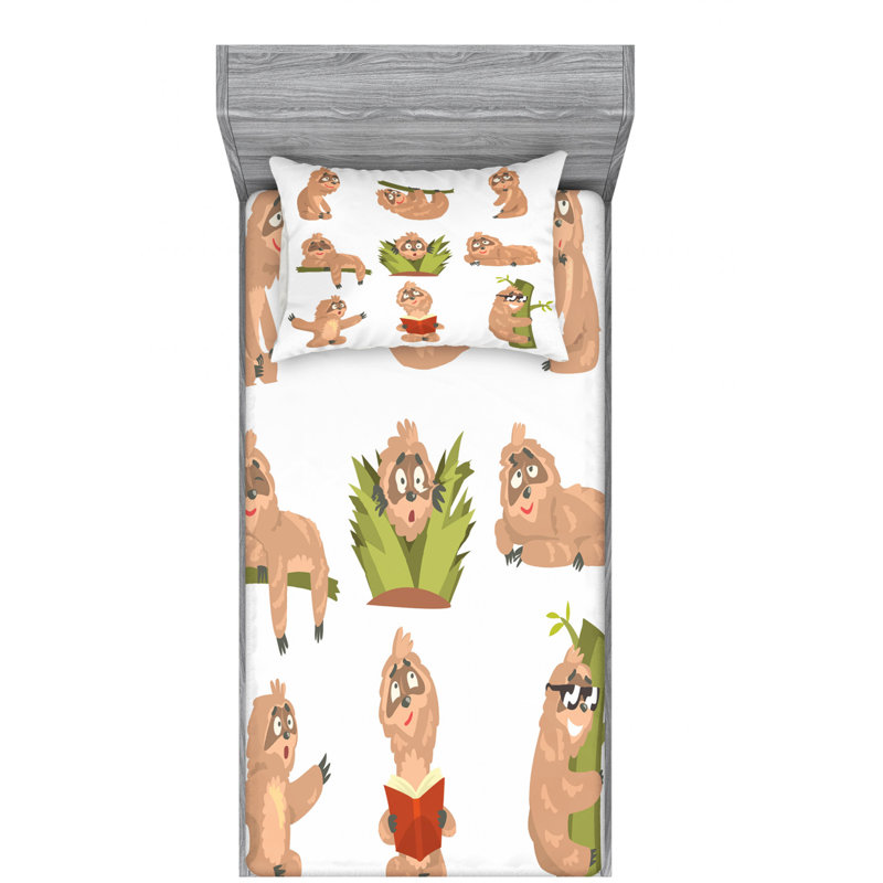 Microfiber Sheet Set, Twin Sheet Set with Fitted Sheet
