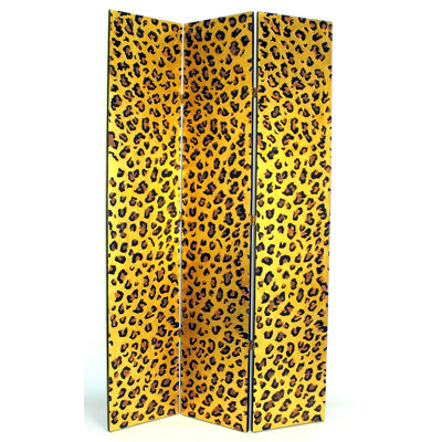48'' W x 78'' H 3 - Panel Solid Wood Folding Room Divider