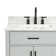 Jameal 42'' Solid Wood Single Bathroom Vanity with 0.75'' Carrara Marble Top, Left Offset Rectangular Sink