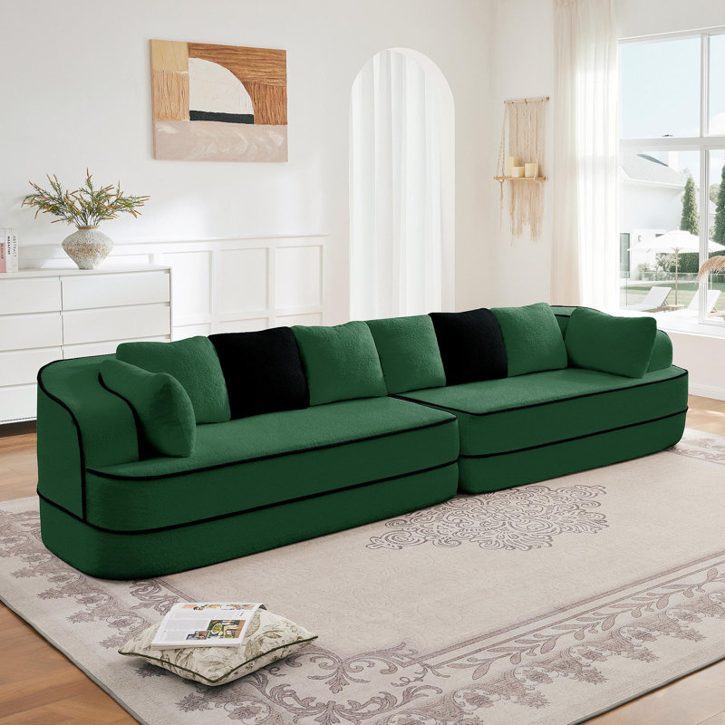 Canapé moelleux moelleux, moelleux, confortable, confortable, Vert