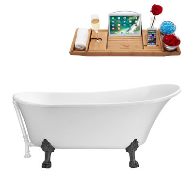 59.1'' x 27.6'' Soaking Acrylic Bathtub