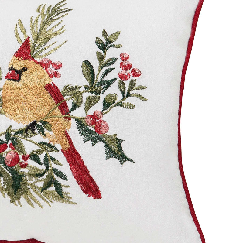 Cardinal Duo Berry Botanical Pillow