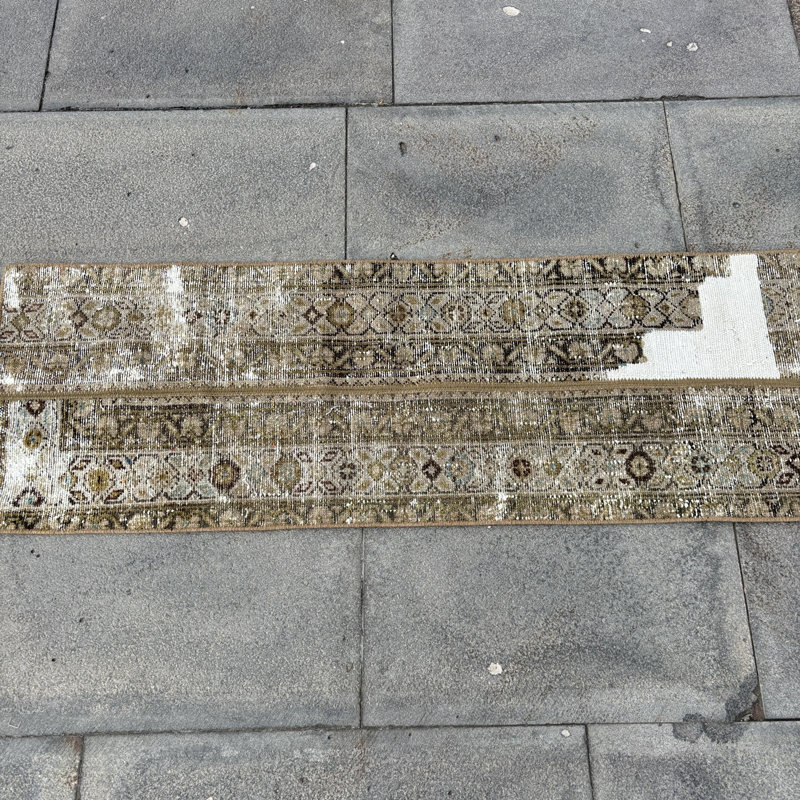 Handwoven Vintage Turkish Runner Rug with Intricate Patterns in Rich Earth Tones