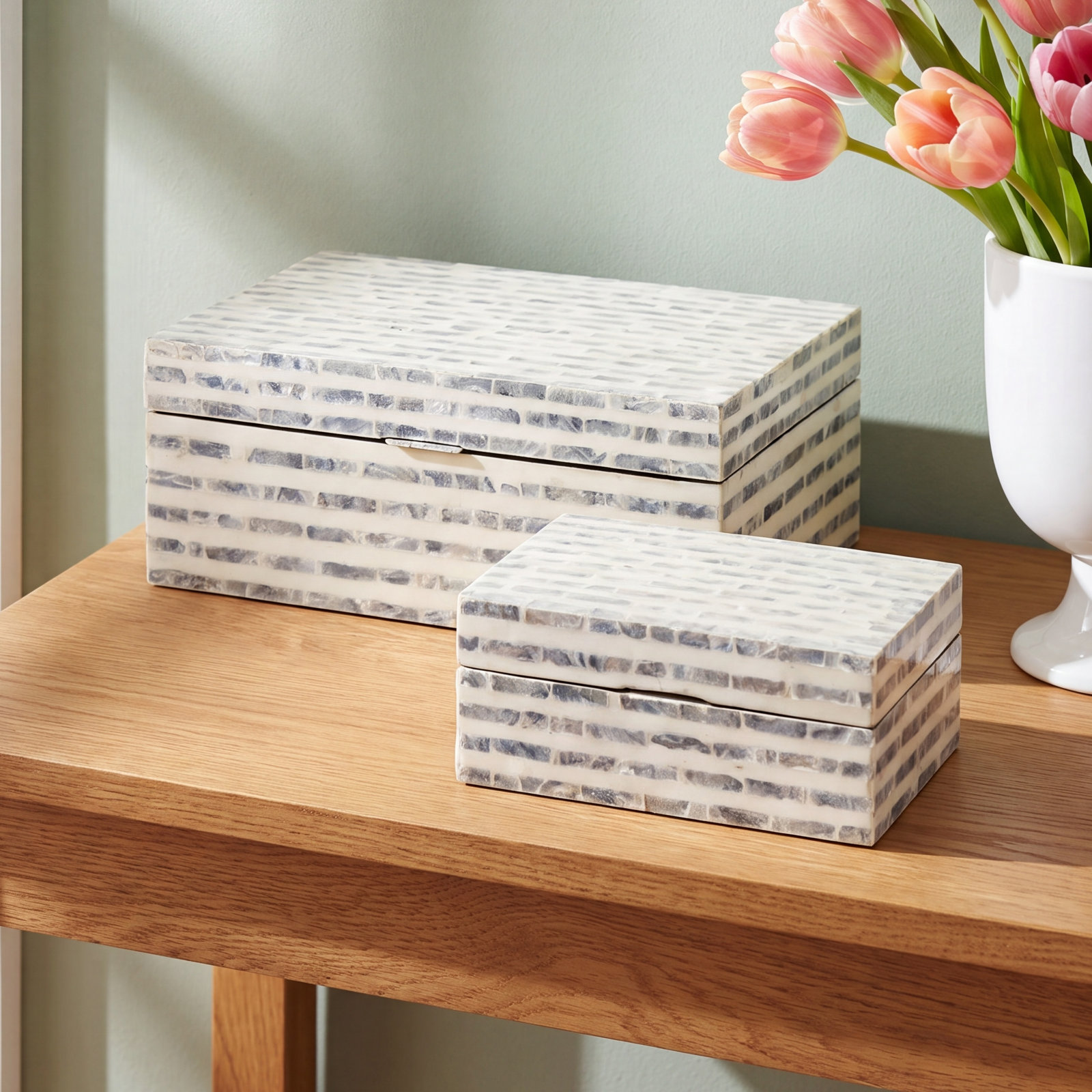 Mother of Pearl Linear Mosaic Box Set