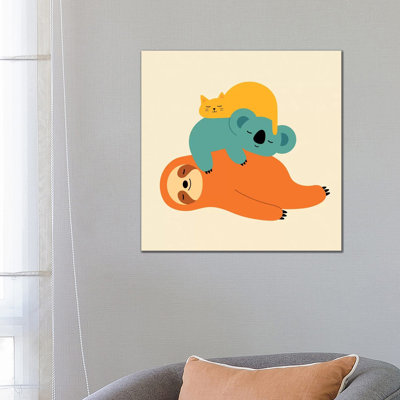 Being Lazy by Andy Westface - Wrapped Canvas Print
