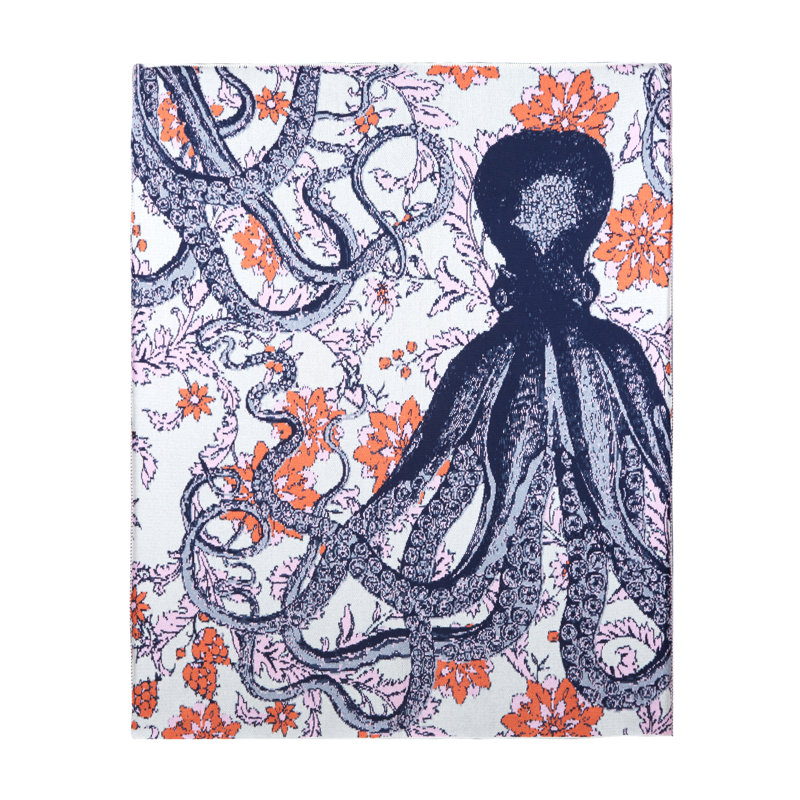 Knitted Throw Blanket, Rosa