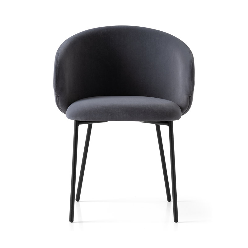 Tuka Upholstered Armchair with Metal Frame, Forest Green, Matte Black