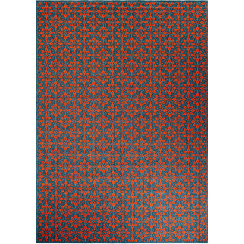 Tapis d'extérieur noir et bleu Aucun, Rectangle 10 pi x 14 pi 1 po