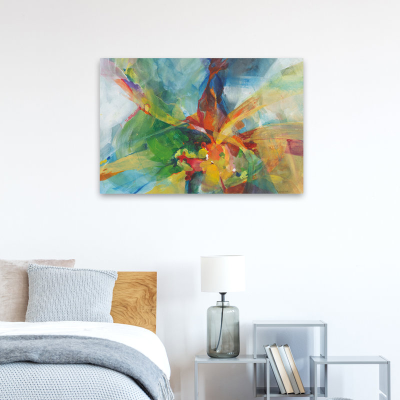 Abstract And Blue Channel Chasing Art, 24" H x 36" W