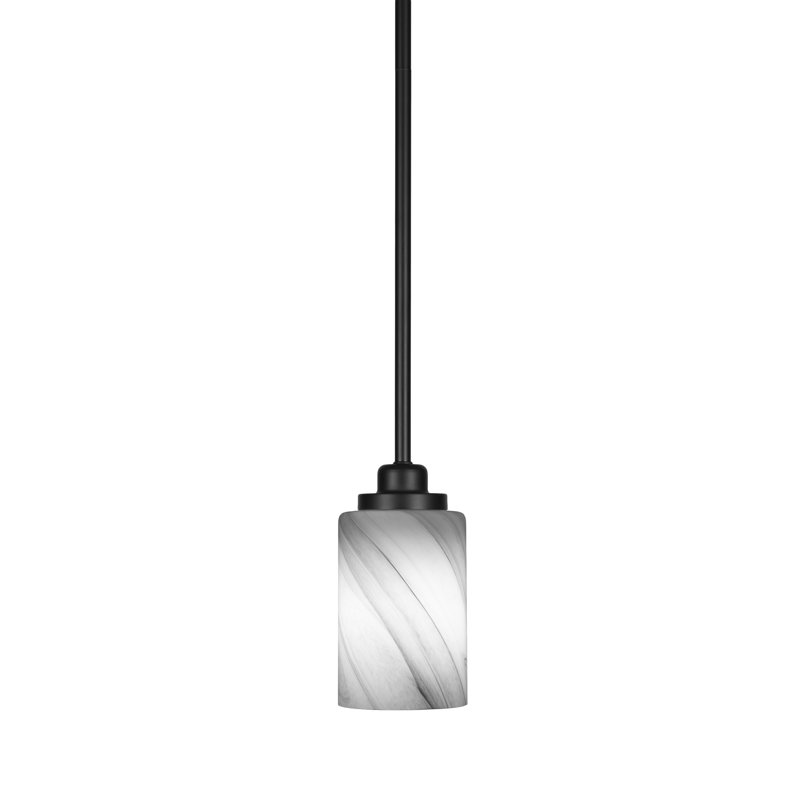 Mini-luminaire suspendu 1 lumière Odyssey, Noir mat, Tempête