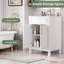 Meuble-lavabo de 24 po avec lavabo supérieur, armoire de rangement moderne avec 2 portes à fermeture douce et tablette réglable, structure en bois massif-118729374