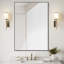 Élégant miroir rectangulaire encadré en aluminium pour salle de bain, chambre à coucher-1210179012-1210179008