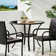 Libny Round Glass Outdoor Dining Table