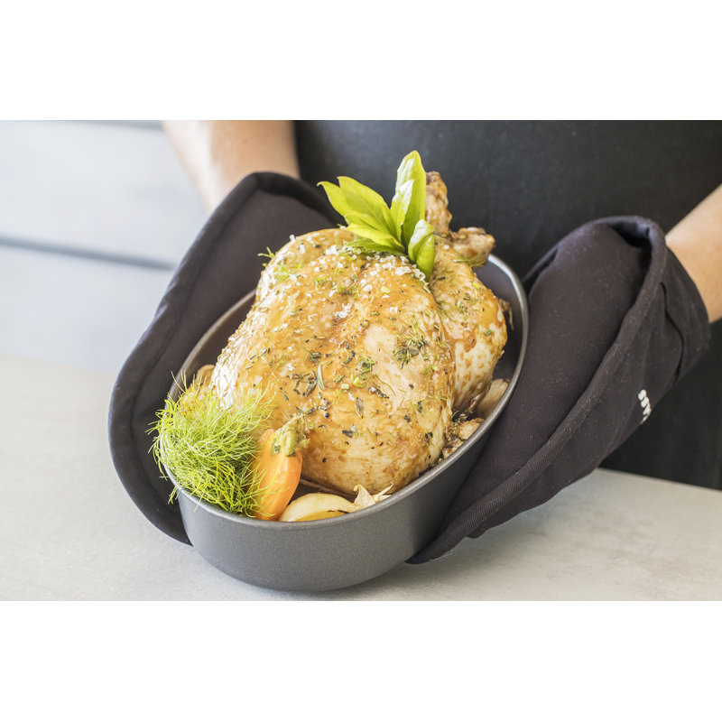 MasterClass Deluxe Professional Black Double Oven Glove