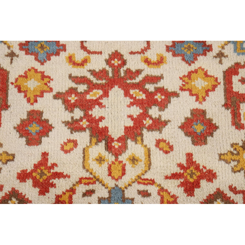 Tapis oriental Oushak ivoire fait à la main 4 x 6 po