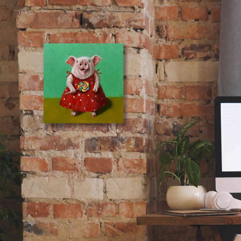 «Sticky» par Lucia Heffernan, reproduction sur toile tendue, H 12 po x l 12 po