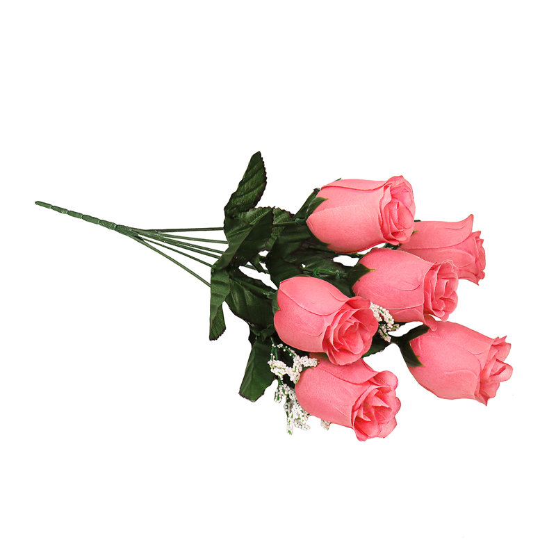 Bouquet de roses artificielles, Corail