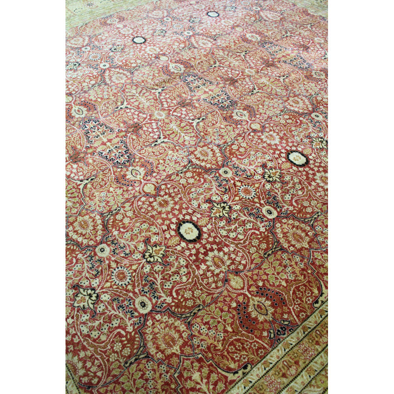 Tabriz One-of-a-Kind 11'10" x 12'1" New Age Area Rug in Red/Rust