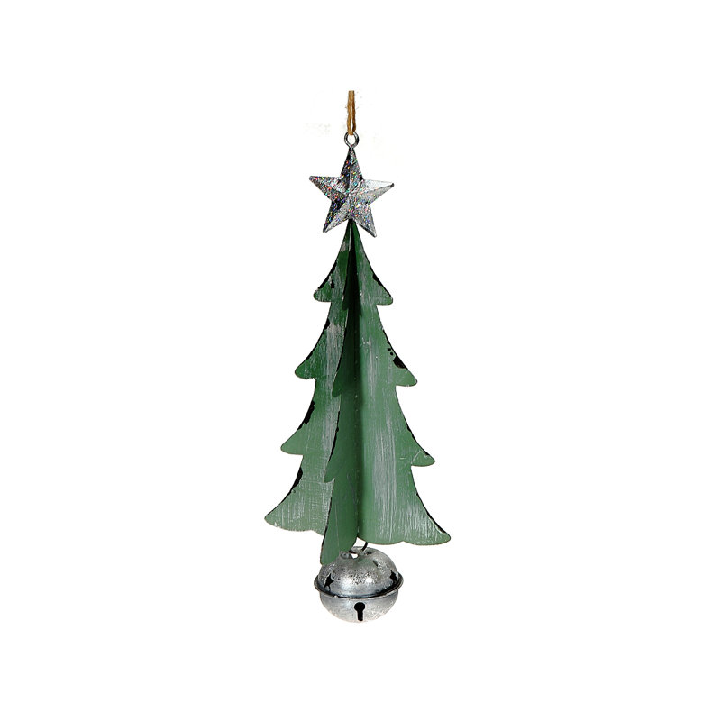 Metal 3D Tree with Bell Holiday Shaped Ornament