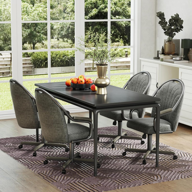 19.25'' H Upholstered Metal Armchair