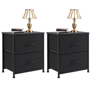 Aibne Nightstand Ebern Designs Table Top Color: Black