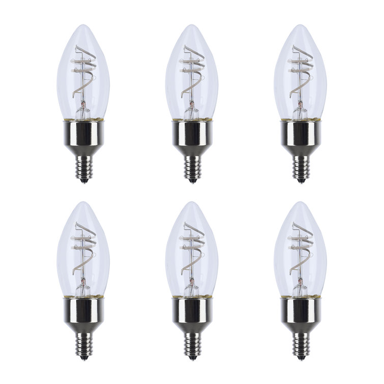 4 Watt LED - Reminiscent - Flex Grey Coil Filament - B11 - Candelabra Base - 2700K CCT - Clear - 120 Volt