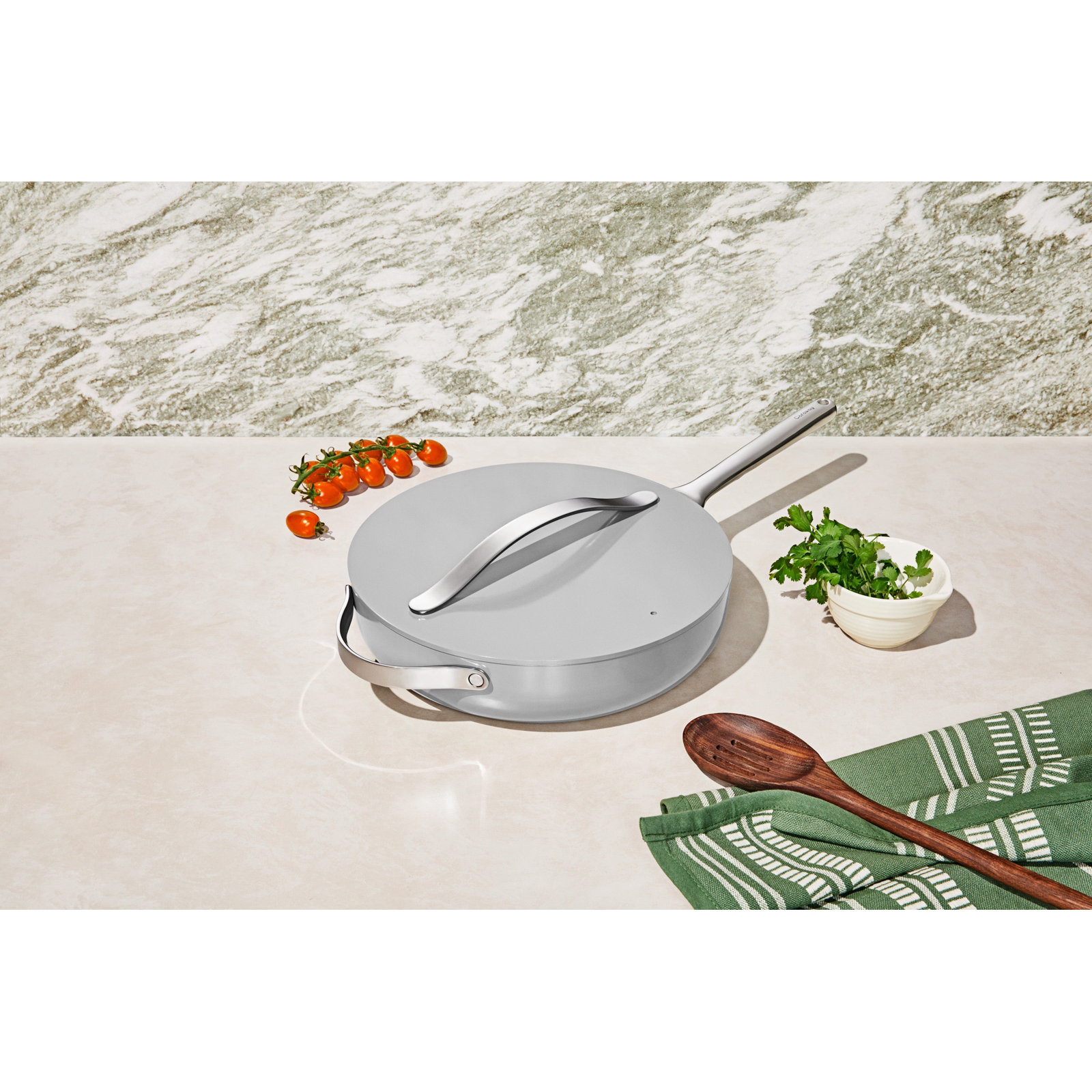 Caraway 4.5qt Ceramic Non-Stick Sauté Pan, Gray