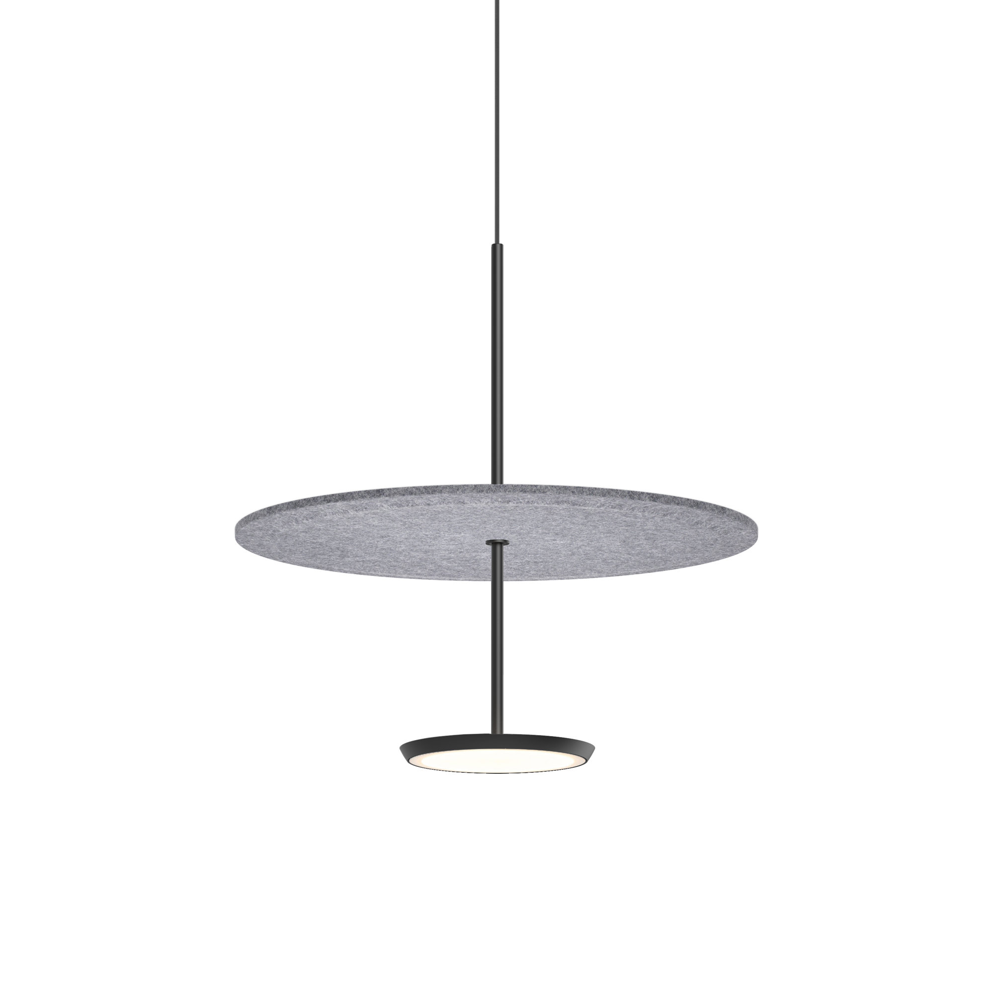 Sky Sound Pendant, Stone Gray, 17.5" H x 17.5" W x 17.5" D, Silver