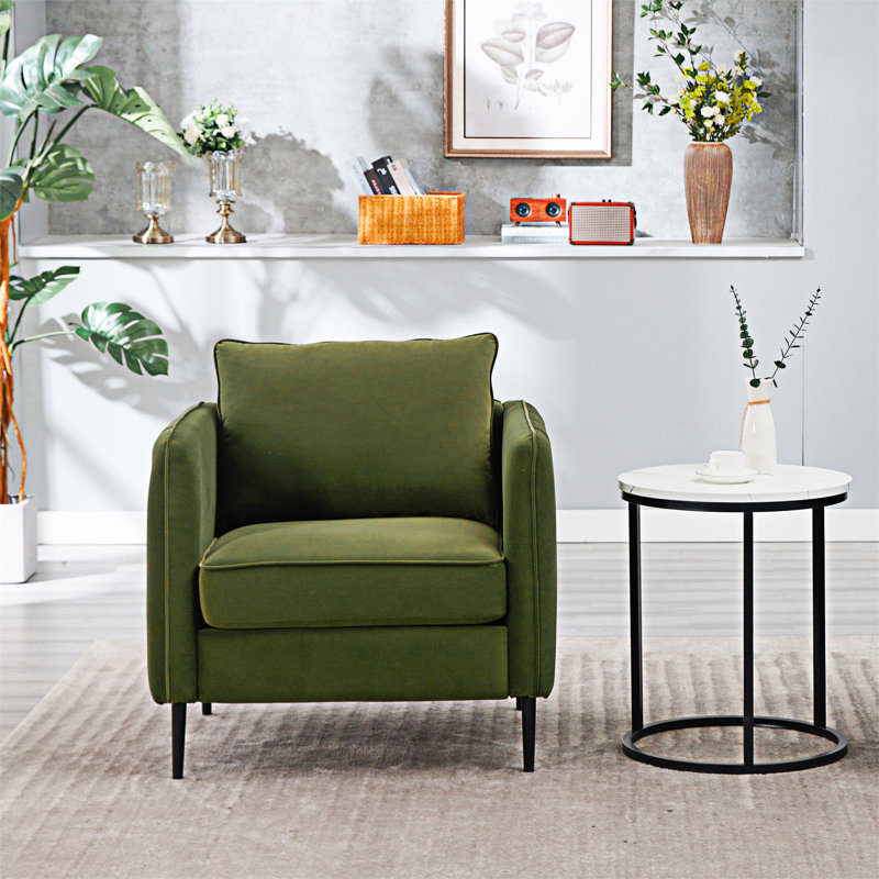 Fauteuil Mid-Century, Vert