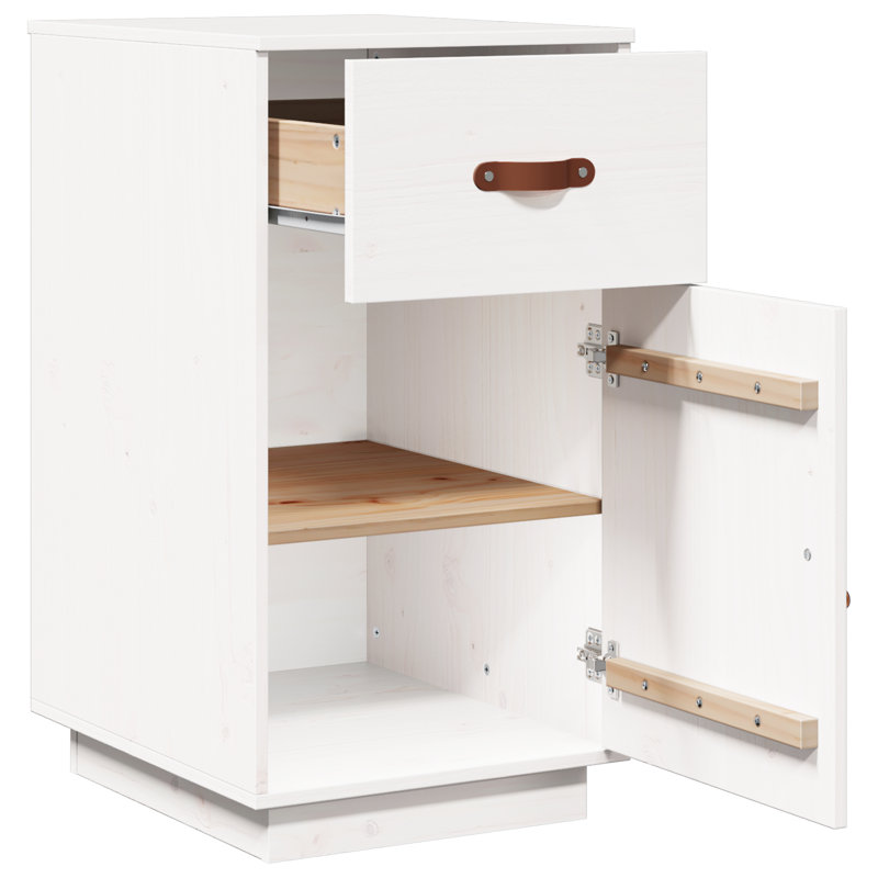 Arpad Solid Wood Solid Wood Computer Desk, White