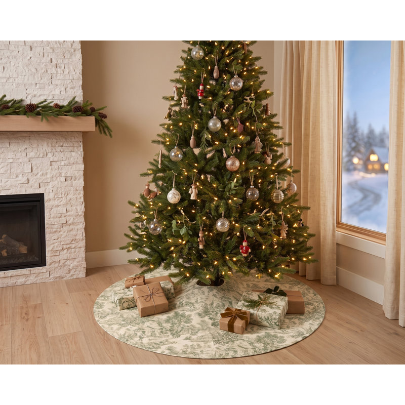 Jupe d'arbre de Noël Toile, Green, 48"