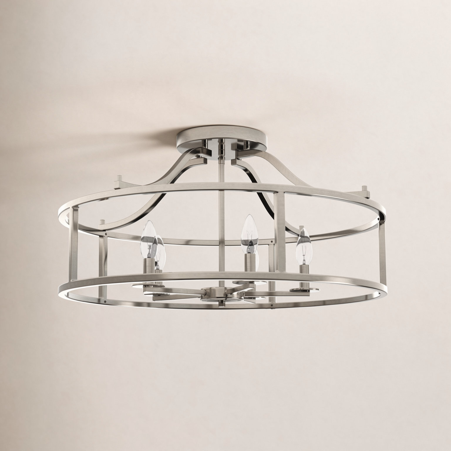 Maris 5-Light Semi Flush Mount, Nickel