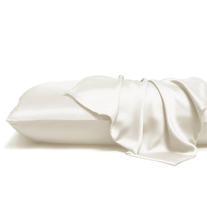 Wonderful Premium Silk Pillowcase- 100% Natural Protein Fiber, Durable, Breathable, Skin-Help, Hair-Friendly, Ivory, King