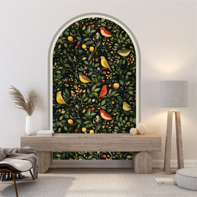 Peel and Stick Floral Decal, Removable Botanical Non-Wall Damaging Art