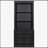 83.4 Inch Tall Modern White Bookshelf with LED Lighting, 2 Glass Doors, 1 Drawer, and Adjustable Shelves for Versatile Storage-1026072264